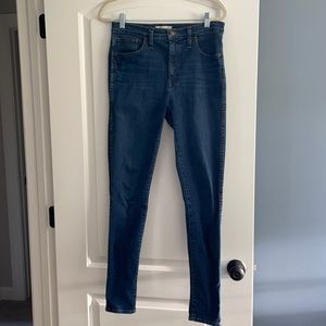 Madewell 10” high rise skinny jeans